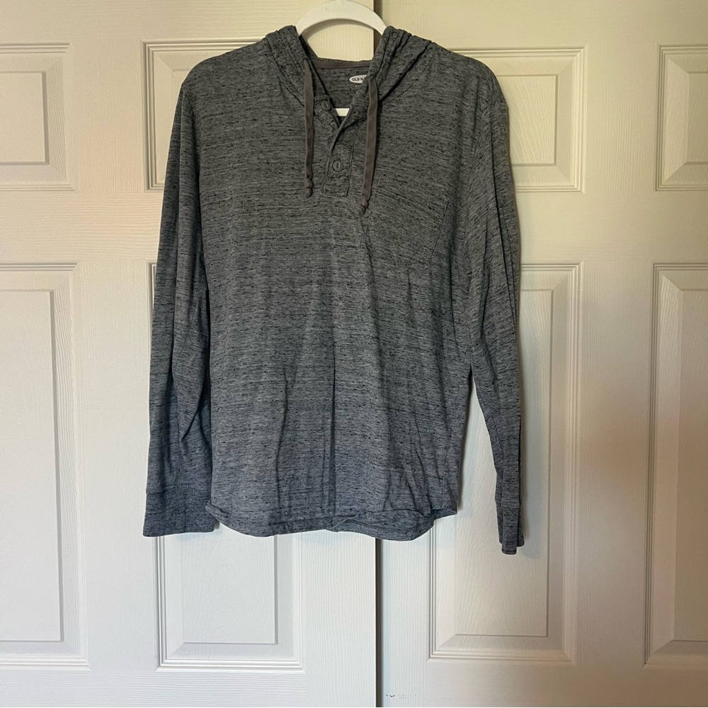 Old Navy Heathered Gray Soft-Washed Shirt, Sz Med